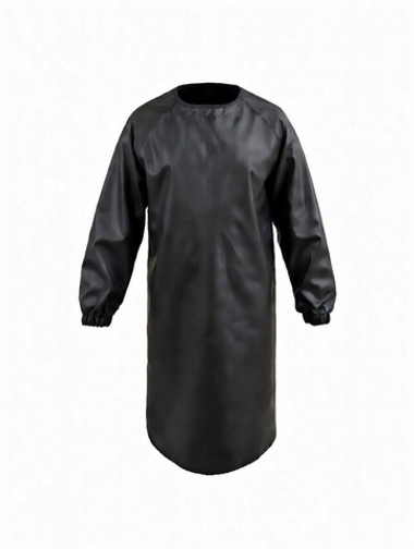 Фартук защитный короткий с рукавом без карманов (Oxford 900D PU 5000, Черный)