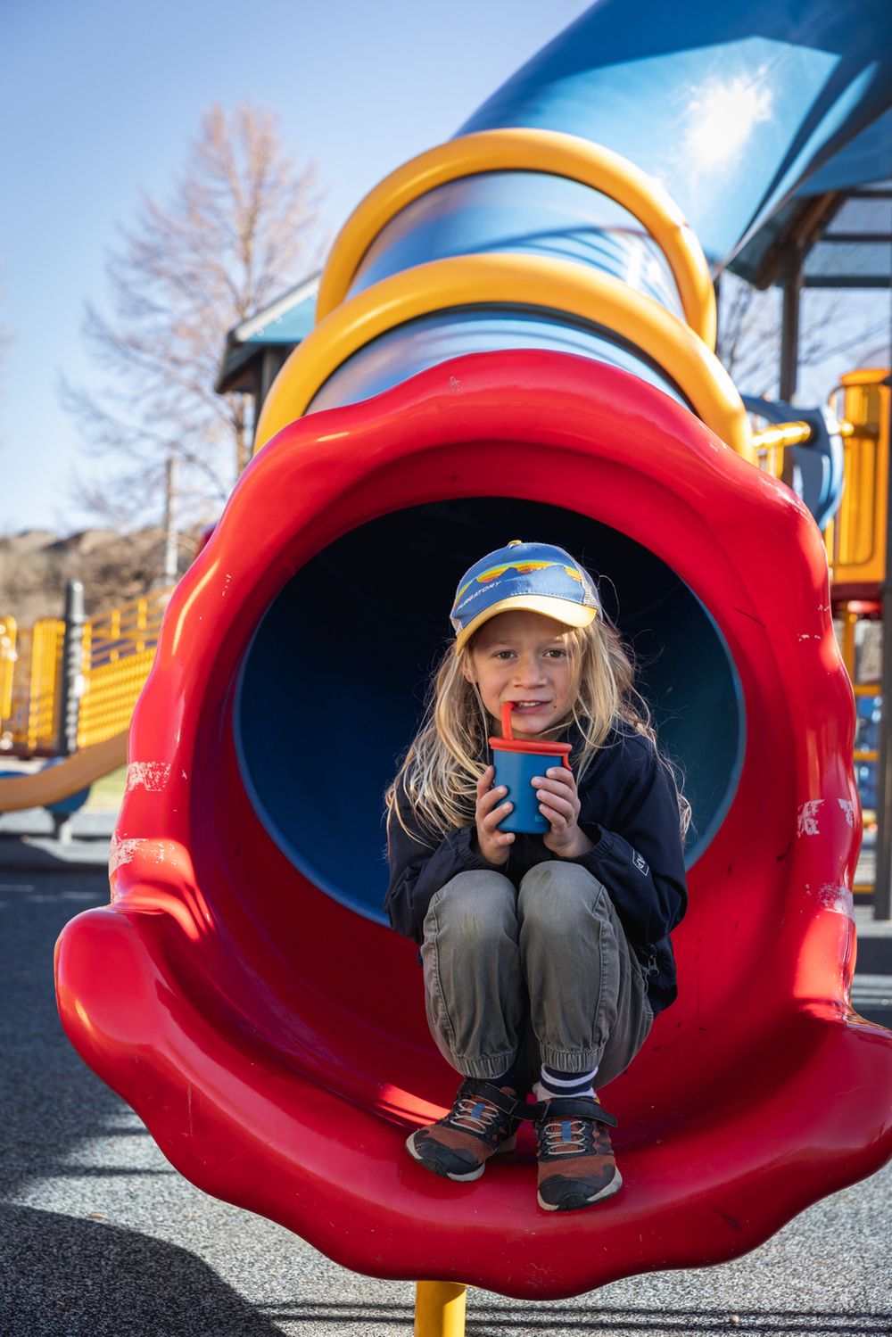 Детский стакан одностенный Klean Kanteen Kid Cup Straw Lid 10oz (296 мл) Mykonos Blue с трубочкой