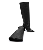 Кожаные сапоги казаки на шпильке STIVALI Patrizia Pepe - черный(8Y0090 L034)