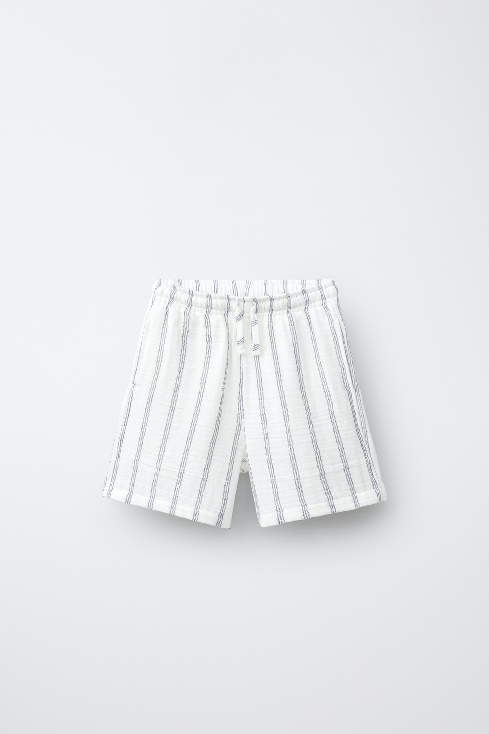 ZARA ШОРТЫ В ПОЛОСКУ, СВЕТЛЫЙ ЭКРЮ