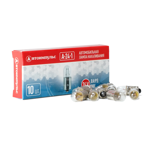 Автолампа накаливания T1W, 24 В, 1 Вт, BA9S (панели приборов)