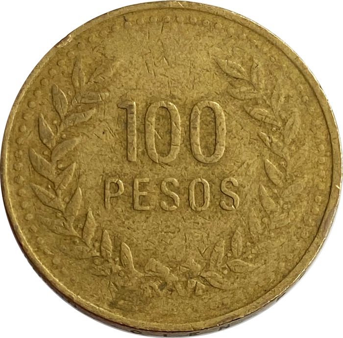 100 песо 1992-2012 Колумбия