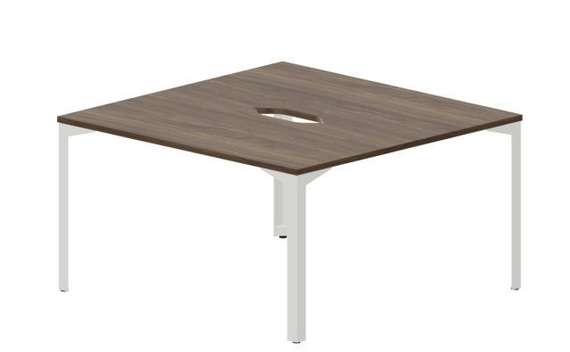 Составной стол на 2 рабочих места 138х136,6х75см (2 эргономичных выреза)