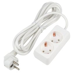 S-GCU2-1.5 WHITE Удлинитель серии Ultra. шнур 1.5м.. 2 гнезда. 16A. с-з. Белый. TM Uniel