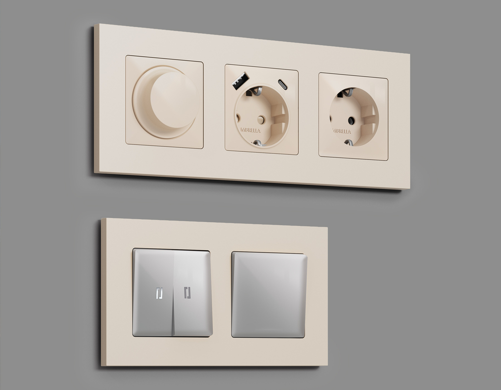 AF250333 Рамка ALFA Qubi (Бежевый матовый) 3-ая