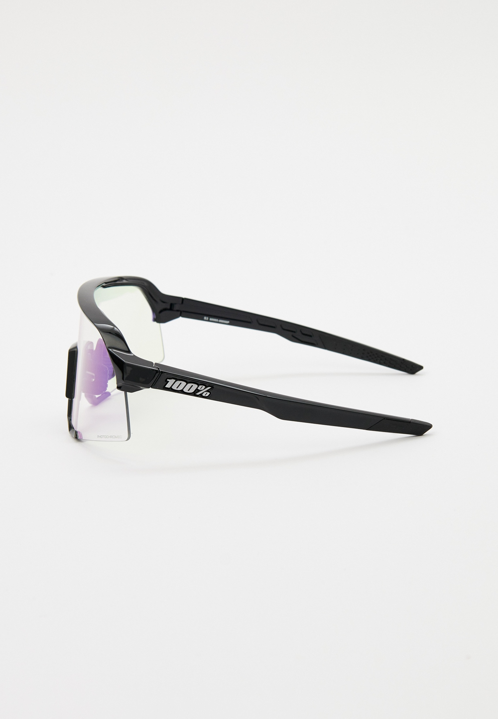 Спортивные очки с диоптриями 100% S3 - Gloss Black - Purple Mirror Photochromic