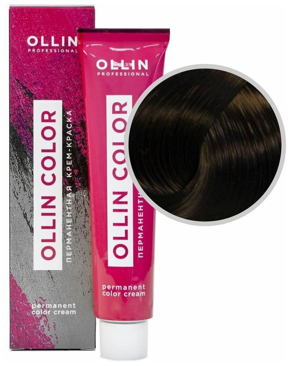 OLLIN COLOR 4/1 шатен пепельный 100 мл Перманентная крем-краска для волос