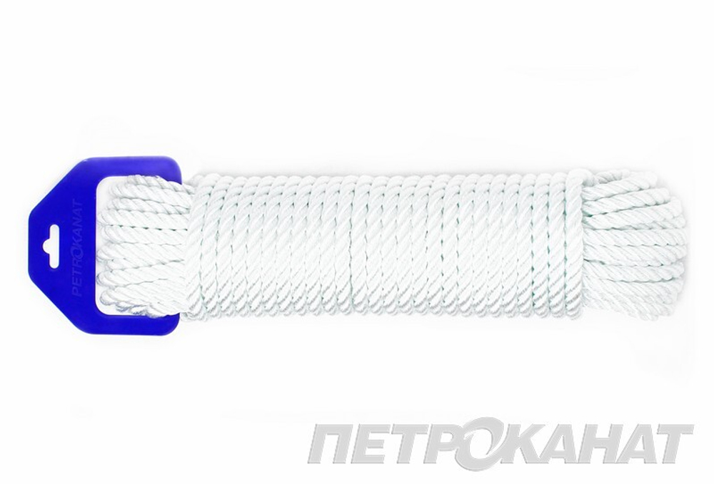 Канат крученый ЯКОРНЫЙ 10,0 мм. белый, 1900 кг, 45 м, евромоток