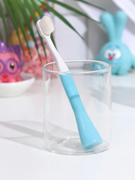 Зубная щётка, детская, 2-9 лет, 10 000 щетинок, ультрамягкая, синяя