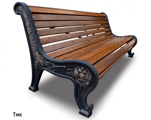 Скамейка чугунная Патриот, Сосна