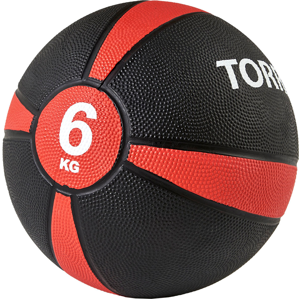 Медбол TORRES AL00226, 6кг., чёрно-красный