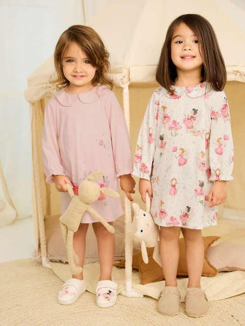 Рубашка ночная для девочки Next D73-982, 2 шт., Розовый, Белый