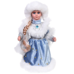 Снегурочка «Волшебный праздник» 30 см в голубой шубке