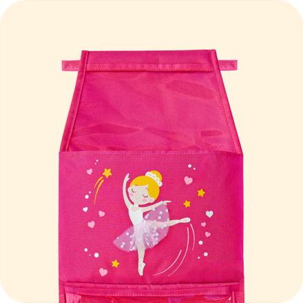 Кармашки для детского сада, на липучке. Балерина с объёмной юбкой