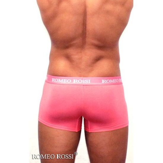 Мужские трусы боксеры c резинкой Romeo Rossi коралловые RR6005-12