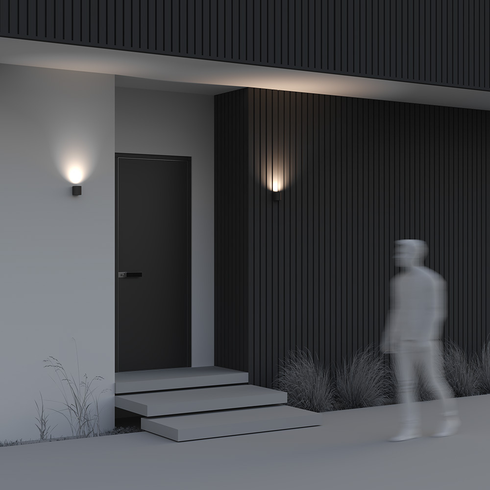 Уличный настенный светильник Maytoni Slat O044WL-01B