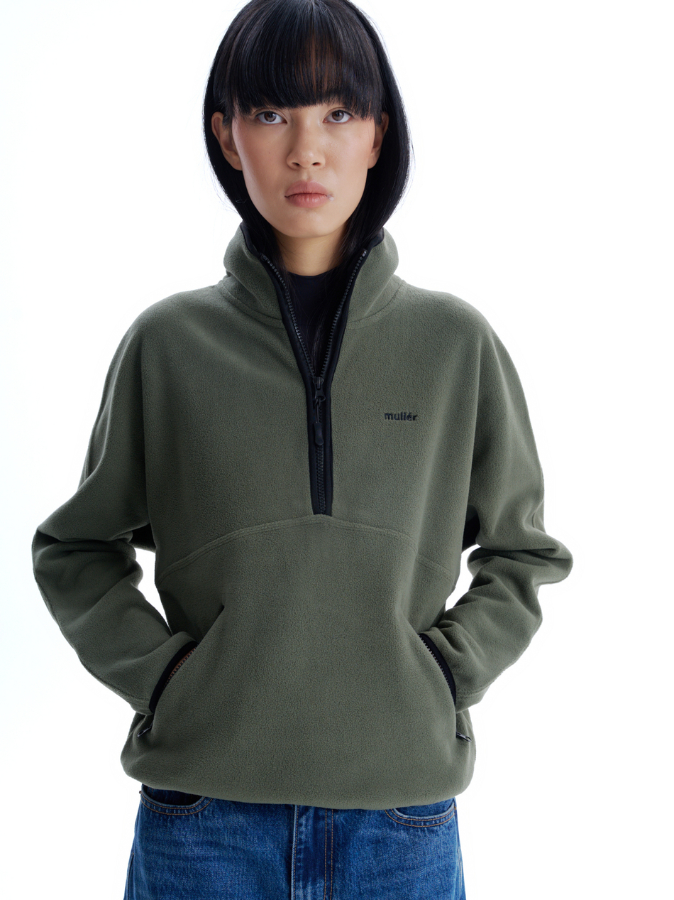 Анорак флисовый хаки