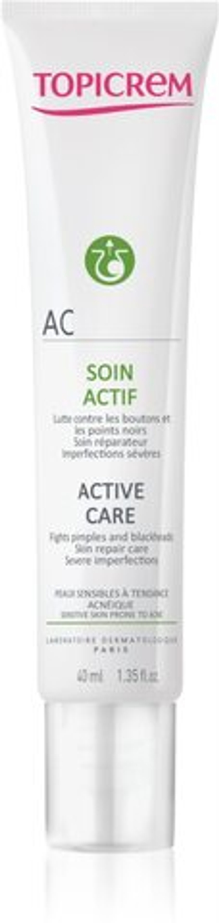Topicrem AC Active Care - активный уход за чувствительной кожей, склонной к высыпаниям /   40  ml  / GTIN 3700281702798