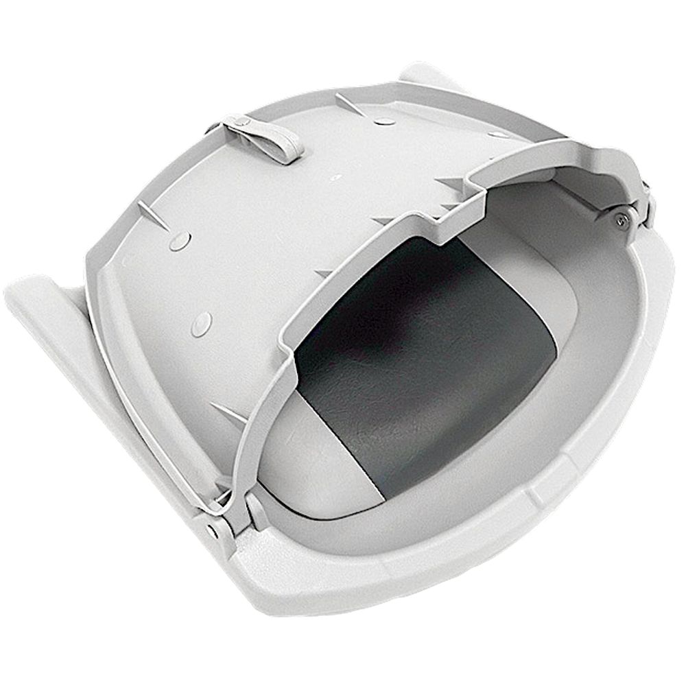 Складное кресло пластик Мягкое 75109GC Серо-Чёрное Molded Fold-Down Boat Seat