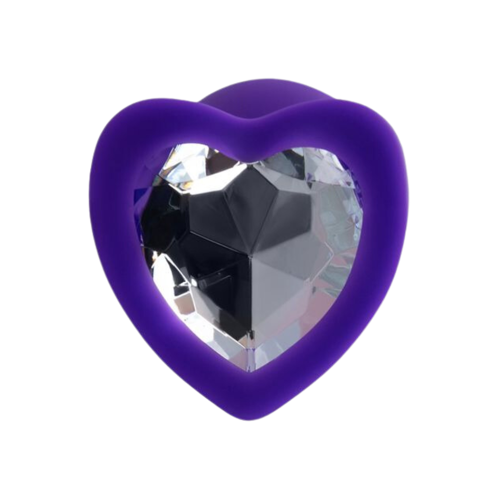 Анальная пробка с сердечком и кристаллом ToDo Diamond Heart(Ø2,8 см)