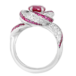 Кольцо с Рубинами и Бриллиантами, R0121-30/1