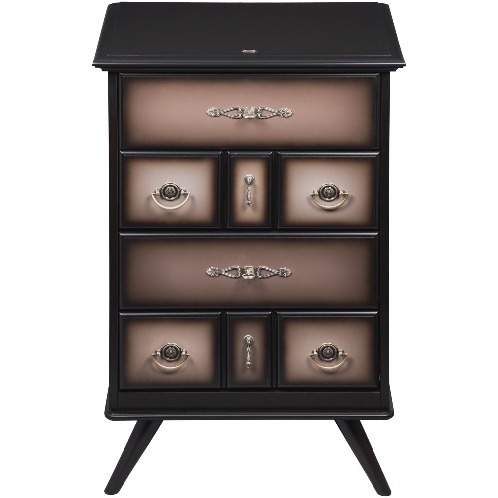 Комод Пандора - 1 с 4 ящиками Орех Оберджин Шоколад
