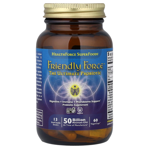 HealthForce Superfoods, Friendly Force™, Ultimate Probiotic, 60 VeganCaps™