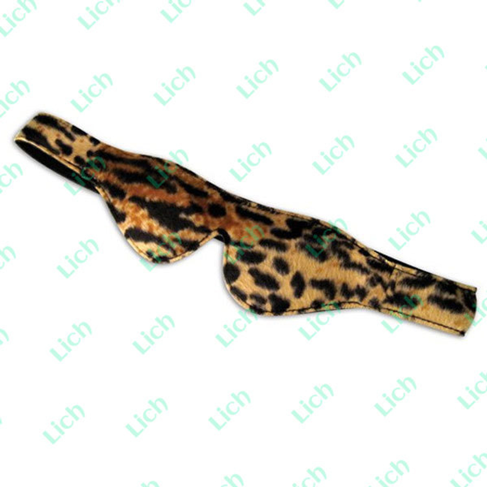 Мягкая леопардовая маска на глаза