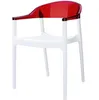 Стул Carmen белый/красный