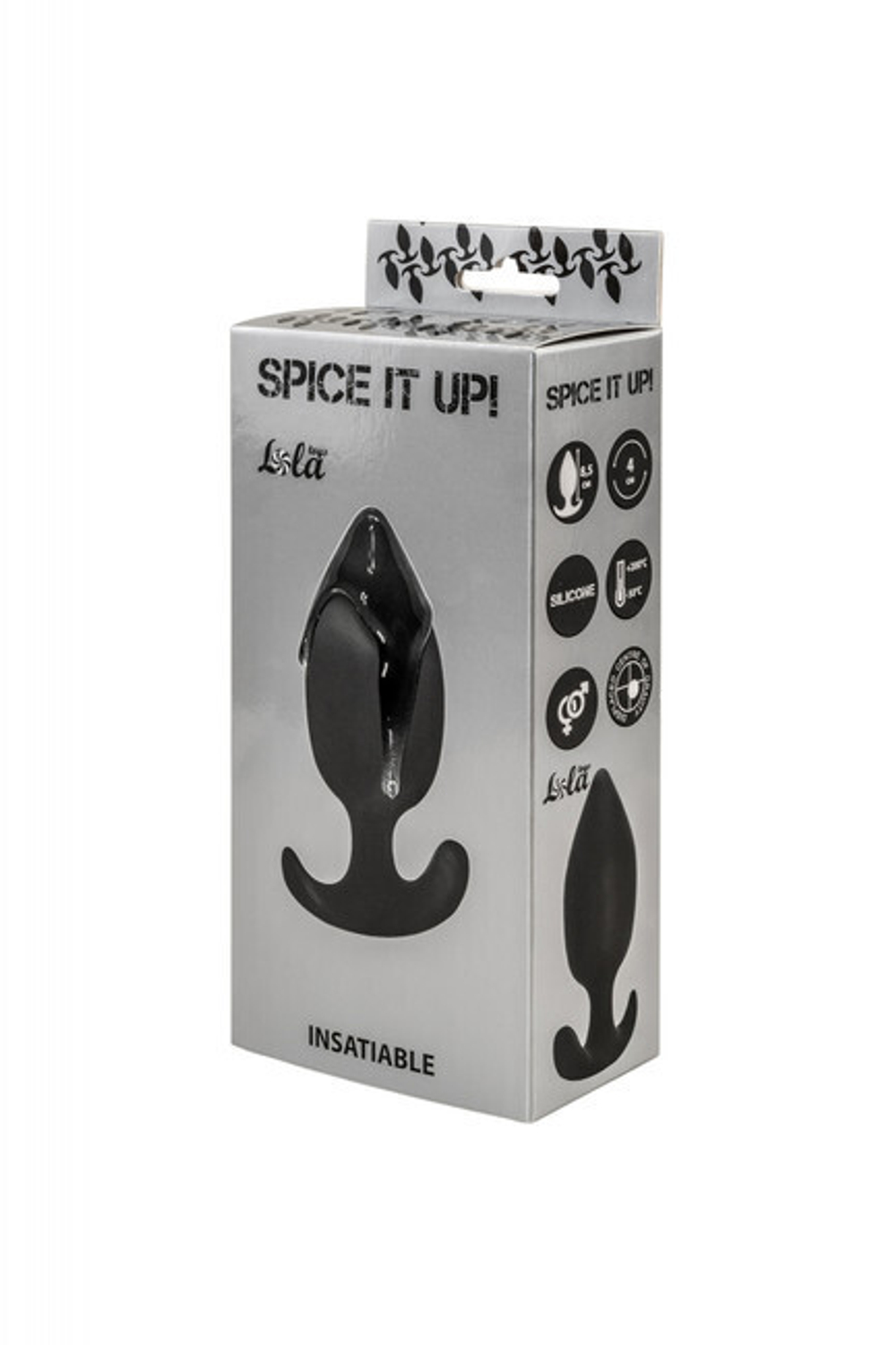 Пробка для ношения со смещенным центром тяжести Spice it up Insatiable Black (Цвет: черный)