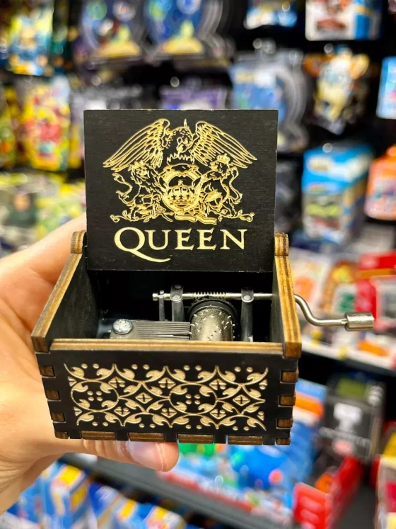 Музыкальная шкатулка группа Квин Queen деревянная