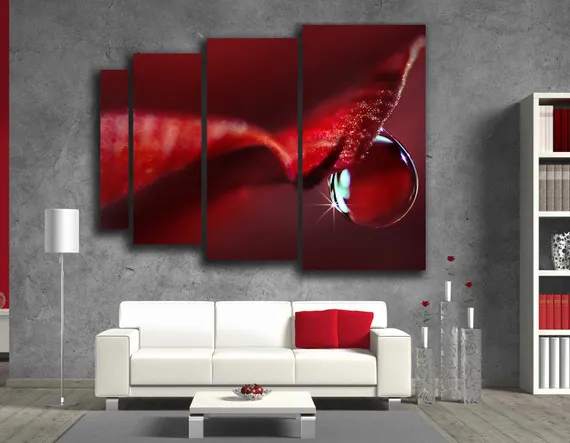 Модульная картина "Слеза розы"