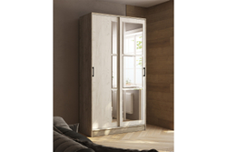 Шкаф-купе Стиль-2 120, Дуб крафт серый, Дуб крафт белый