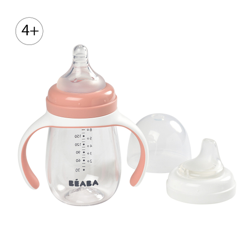 Детский поильник-непроливайка 2 в 1 BEABA, 210 мл розовый