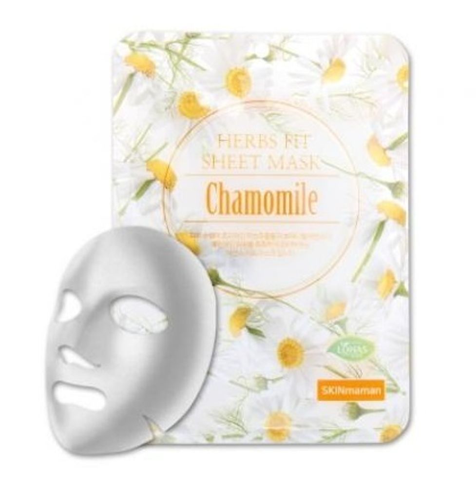 Тканевая маска с ромашкой успокаивающая NOHJ Skin maman Herbs Fit Sheet Mask Chamomile