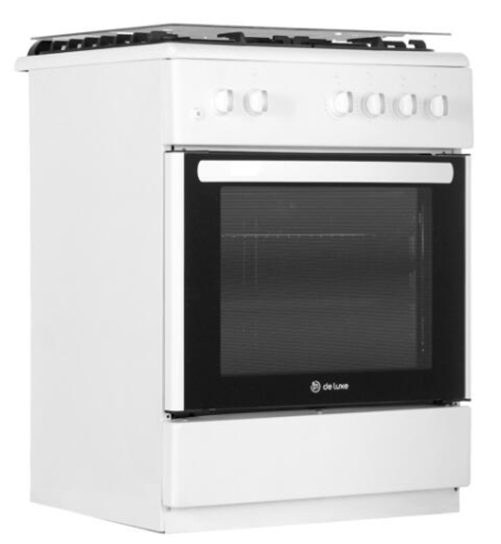 Плита газовая DE LUXE 606040.24г 001(ЧР, белая)