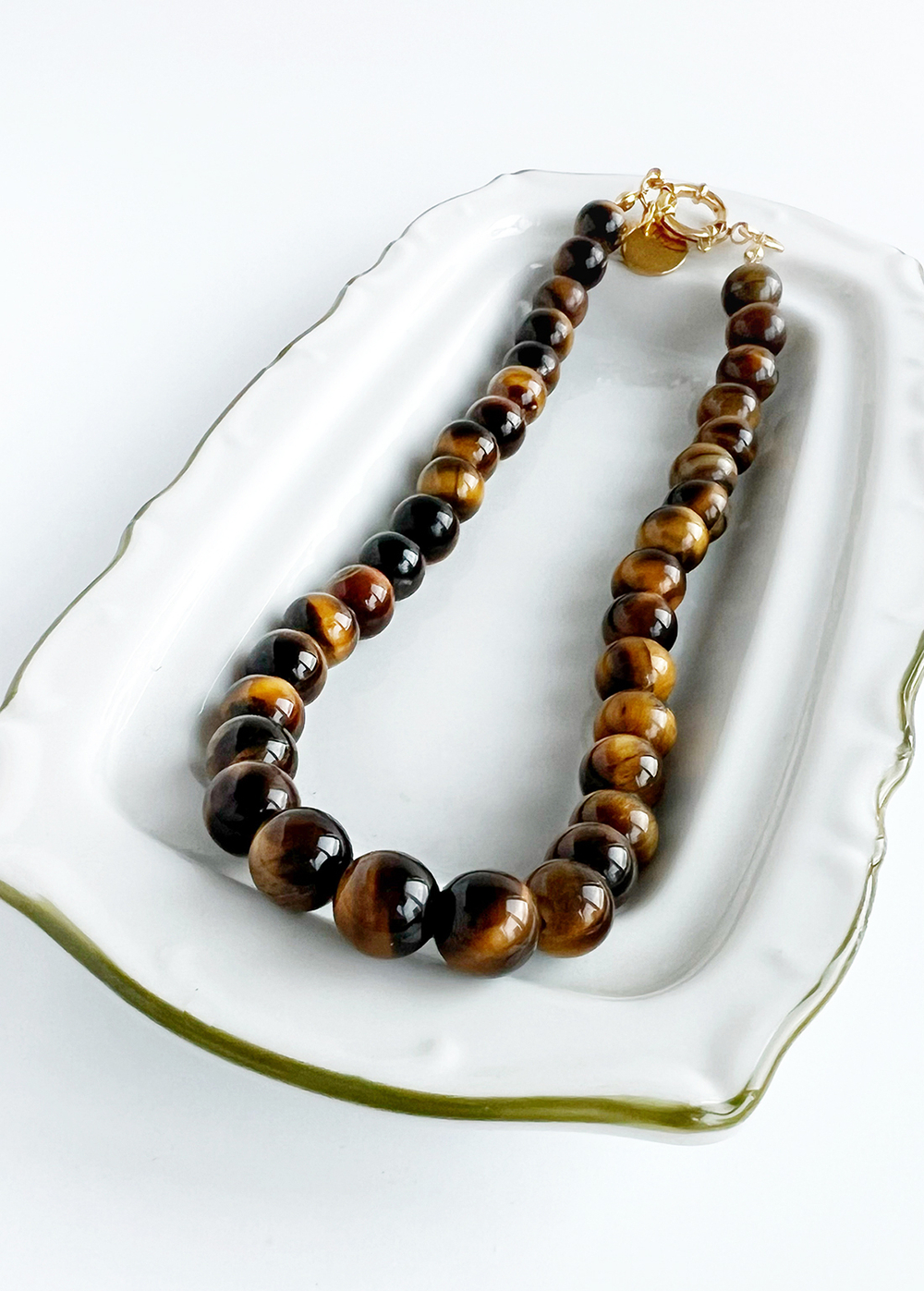 Колье Киото из бусин камня