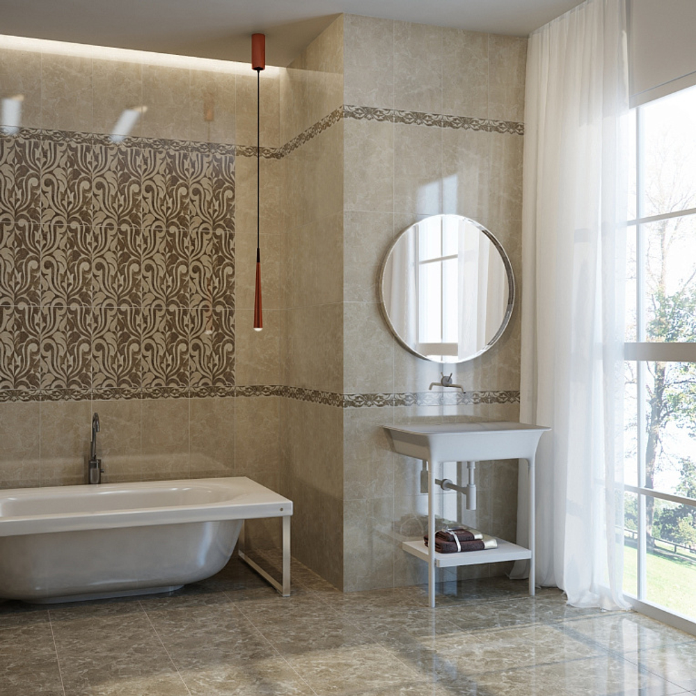 Saloni brown border 02 300х75 (1-й сорт)