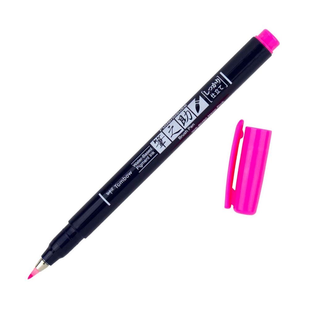 Tombow Fudenosuke Neon Pink