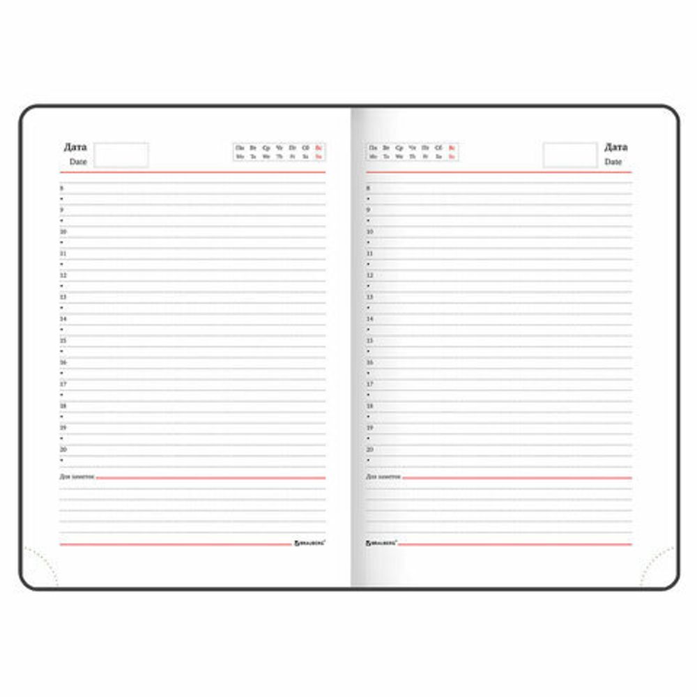 Ежедневник недатированный А5 (138х213 мм), BRAUBERG VISTA, под кожу, гибкий, 136 л., "Lemon Story", 112012