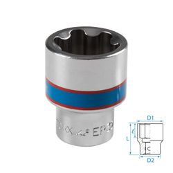 KING TONY (433E32M) Головка торцевая TORX Plus 1/2", EP32, L = 45 мм