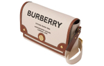 Burberry Horseferry Print Canvas Note Crossbody Bag Natural/Tan