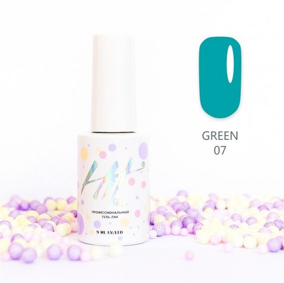 Гель-лак ТМ &quot;HIT gel&quot; №07 Green, 9 мл