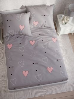 Постельное белье Полисатин Мечта "Фрея" 1,5-сп Наволочка 50х70 см 1 шт Простынь на резинке 90x200 см Пододеяльник 145x215 см