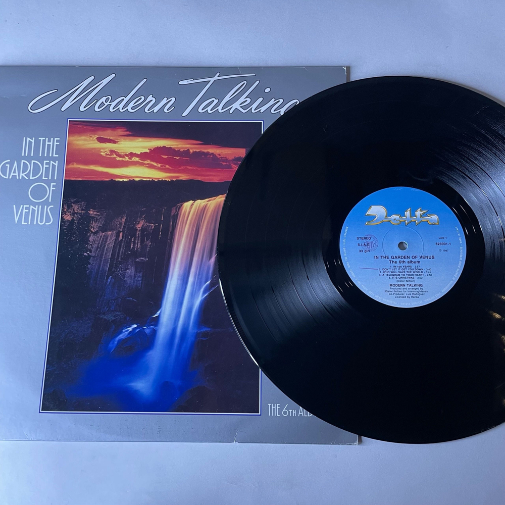 Винтажная виниловая пластинка LP Modern Talking, Модерн Токинг, In The Garden Of Venus The 6th Album, 6 Альбом (Италия 1987)