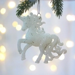 Подвеска «Чудесный единорог» 12*10 см, Белый