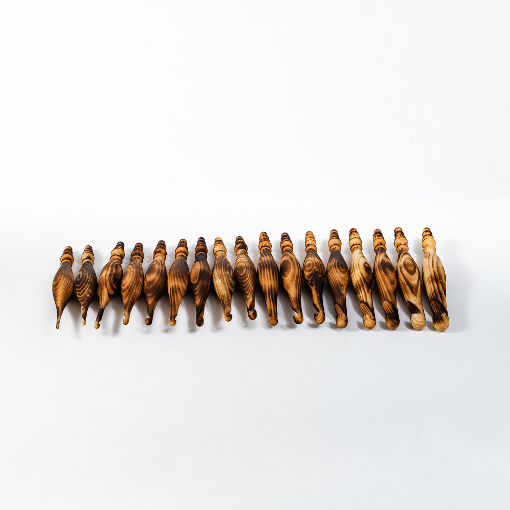 Набор деревянных крючков для вязания из древесины кедра 17 шт. (3-14 мм.) KN27