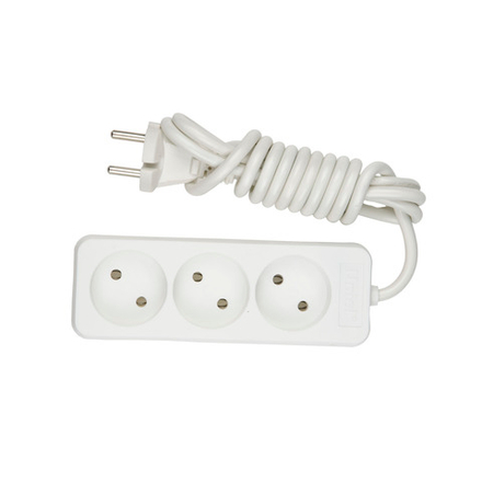 S-CP3-1.5 Удлинитель серии General purpose.шнур 1.5м.. 3 гнезда. б-з. Белый. ТМ Uniel.