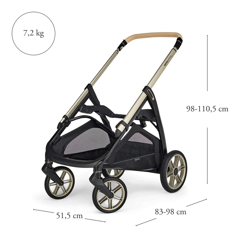 Коляска Inglesina Aptica Element frame Iridio Darwin Infant Recline 3 в 1 Pure Ecru