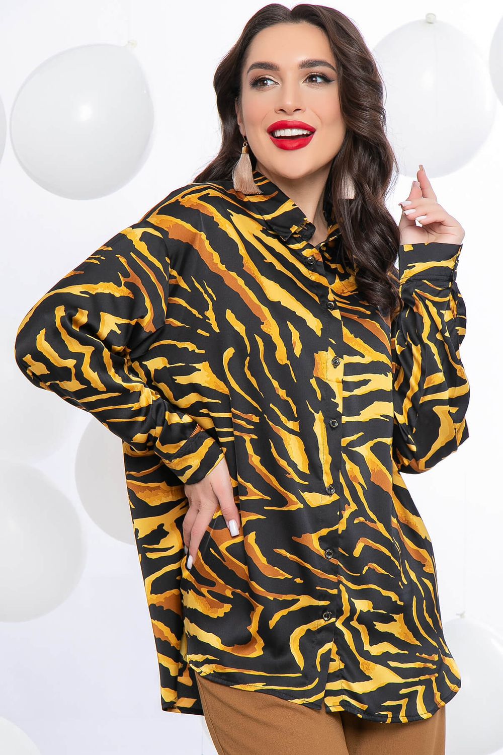 Рубашка "Лила" (горчица) Б5561 LT Collection